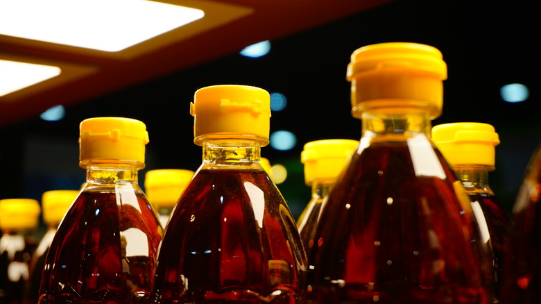 Three fish sauce bottles