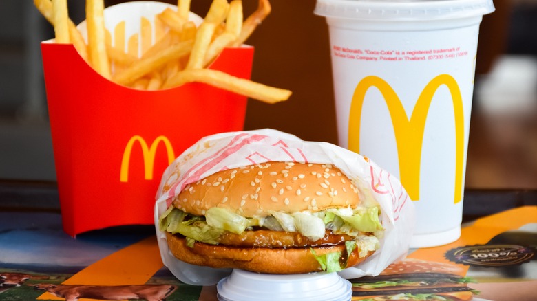 McDonald's combo meal on table