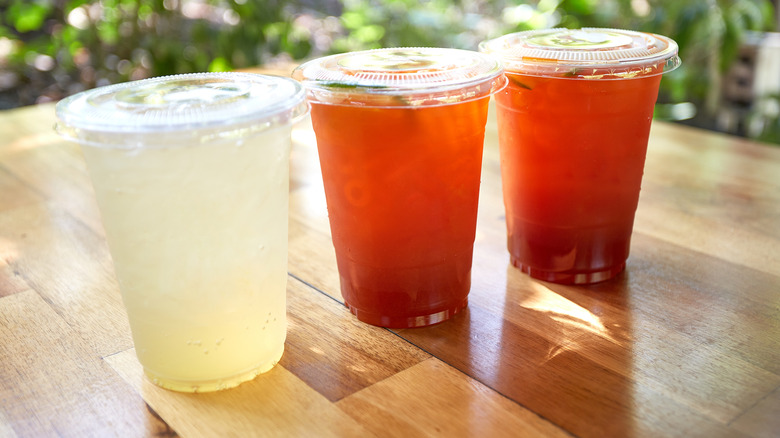 drinks packaged for takeaway